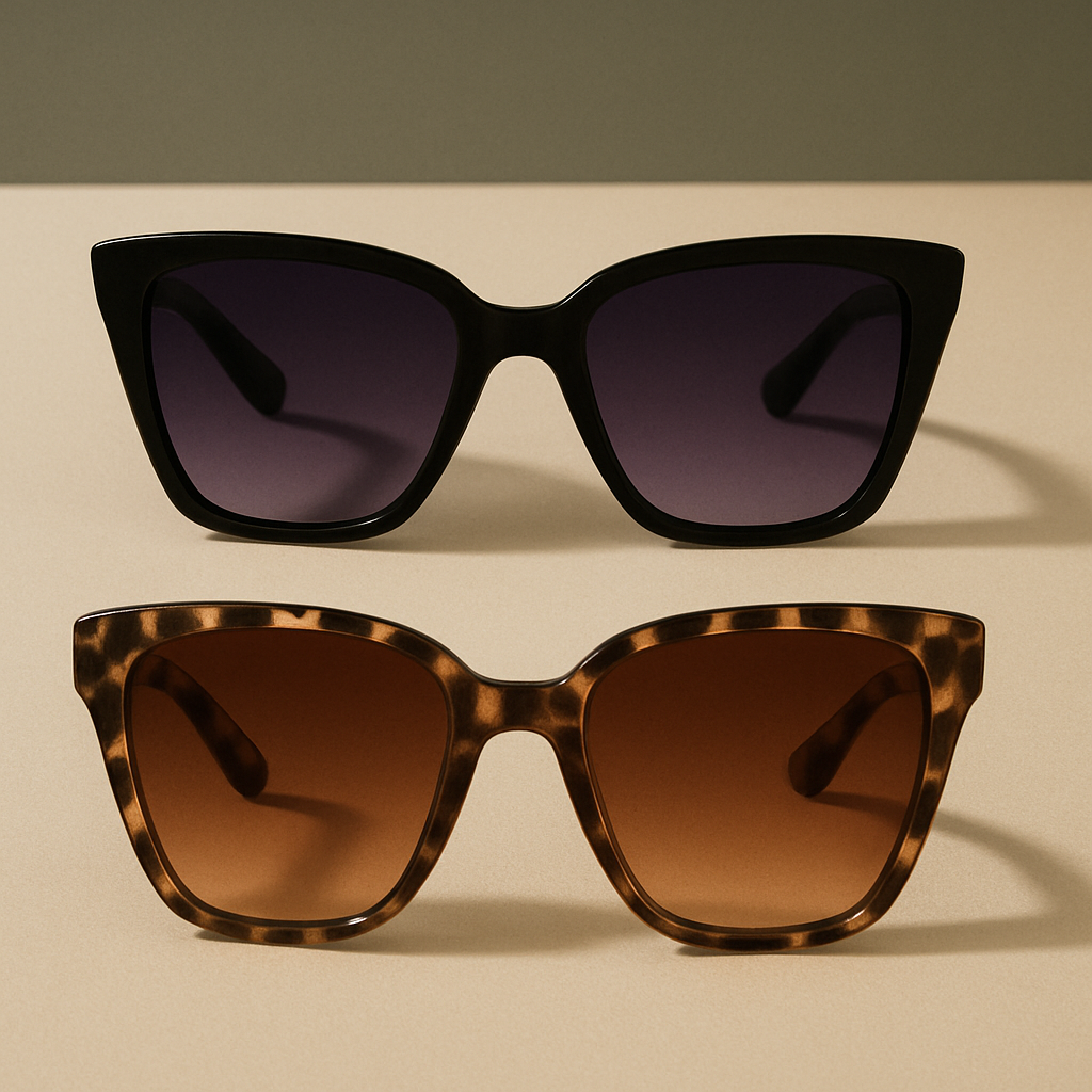 Elvano Y2K Cat Eye Solglasögon – 1/2-pack Unisex, Trendig Vardagsaccessoar