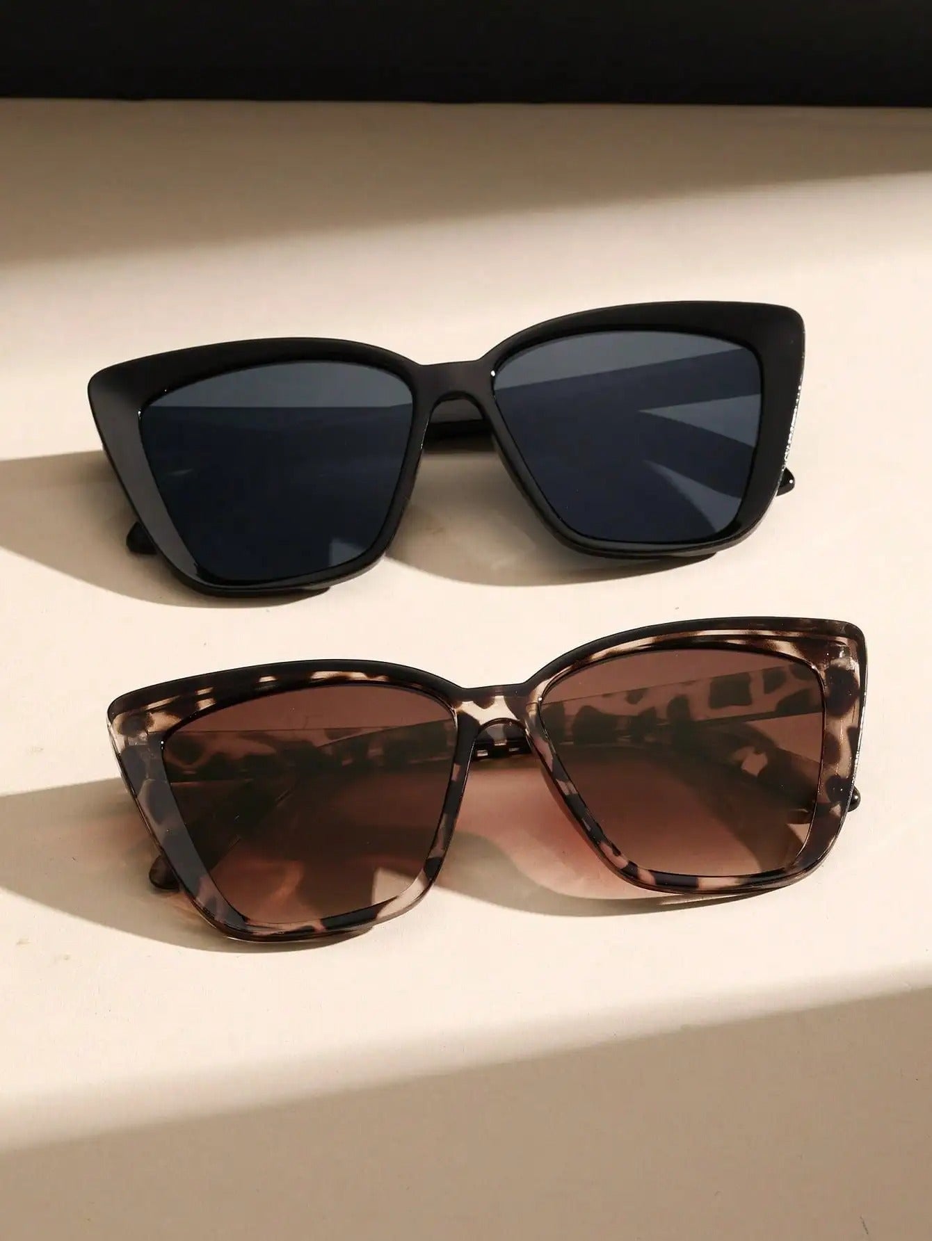 Elvano Y2K Cat Eye Solglasögon – 1/2-pack Unisex, Trendig Vardagsaccessoar